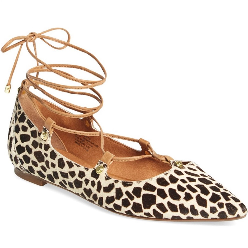 GENTLY USED HALOGEN OWEN GENUINE CALF HAIR FLATS